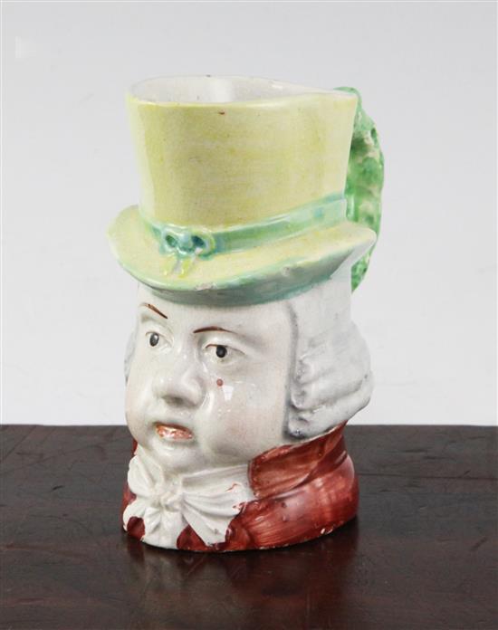 A Staffordshire pearlware Toby jug, c.1835, 11.5cm